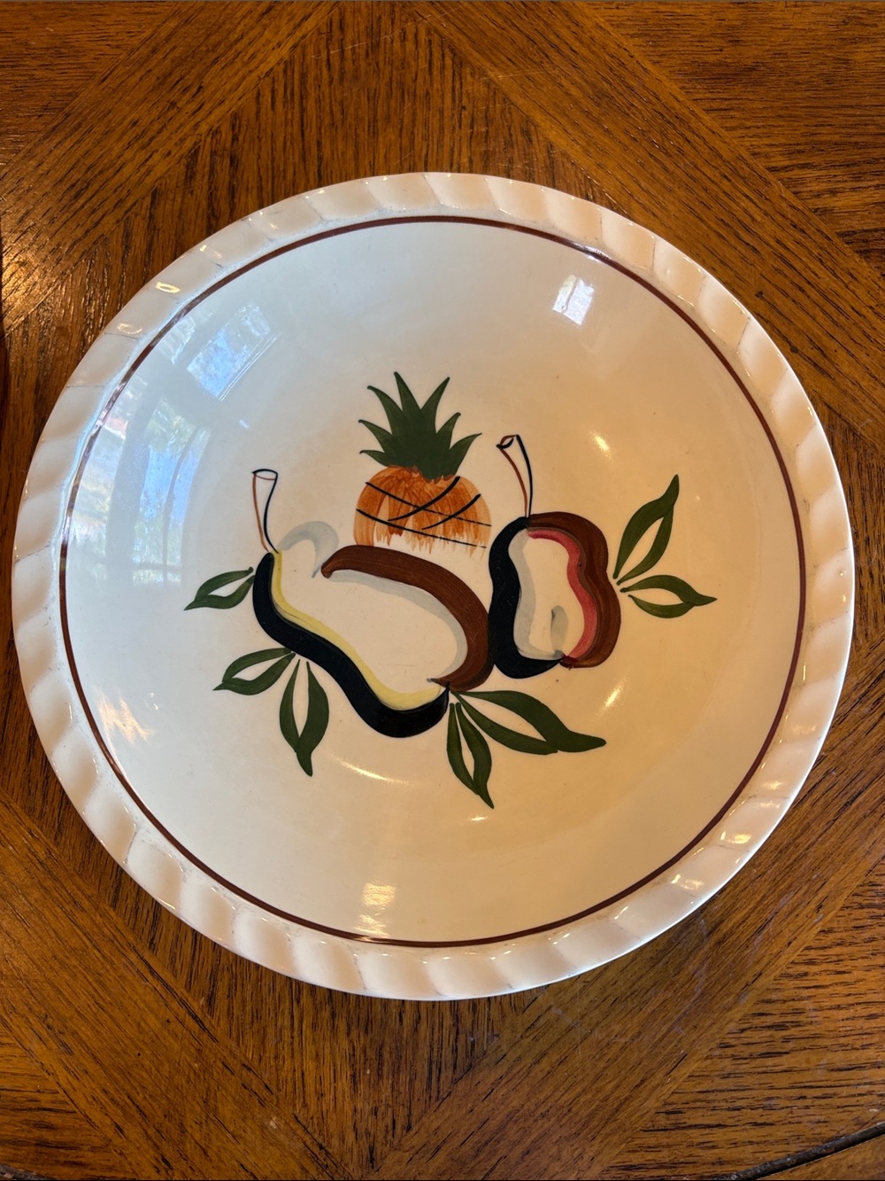 Vintage Blue Ridge Southern Potteries Hawaiian Fruits Salad Bowl